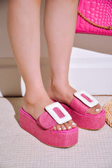 Indi Raffia Platform Sandals