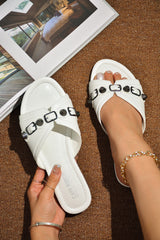 Josefine Open Toe Flat Buckle Sandals