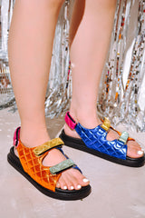 Neonomi Multicolored Open Toe Soft Velcro Sandals