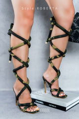 Roberta Ankle Wrap Skinny High Heels