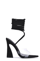 Pepia Pointy Toe Strappy Lace Up High Heels
