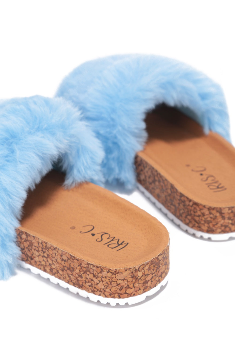 UrbanOG - Peppa Fur Cork Round Toe Lug Flat Sandals - SANDALS