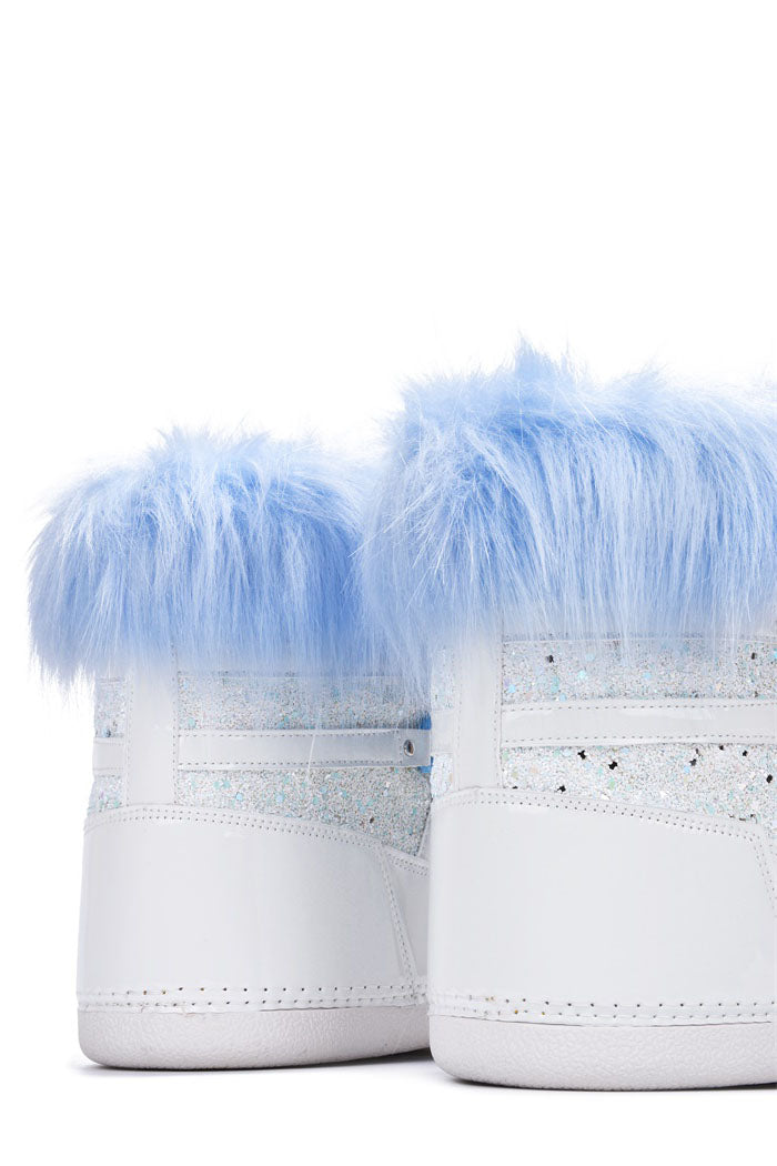 UrbanOG - Polar Feather Sequin Round Toe Snow Booties - BOOTIES