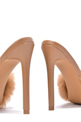 Pryer Fur Round Toe Single Sole High Heels