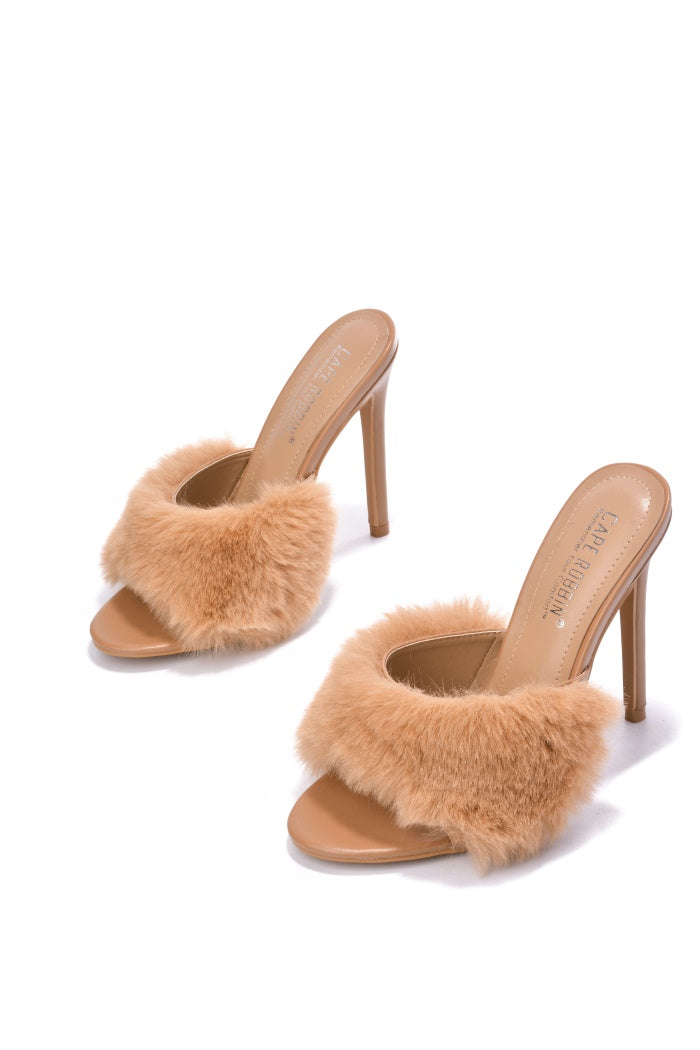 UrbanOG - Pryer Fur Round Toe Single Sole High Heels - HEELS