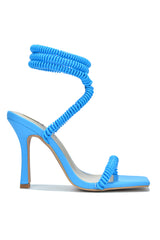Ringring Coil Cord Square Toe High Heels