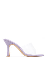 Veja Clear Square Toe Mid High Heels