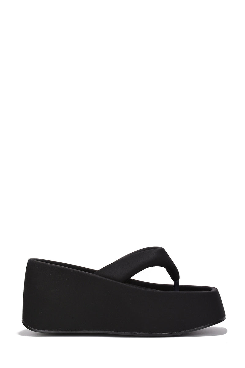 Veronica Platform Sandals with Thong Strap