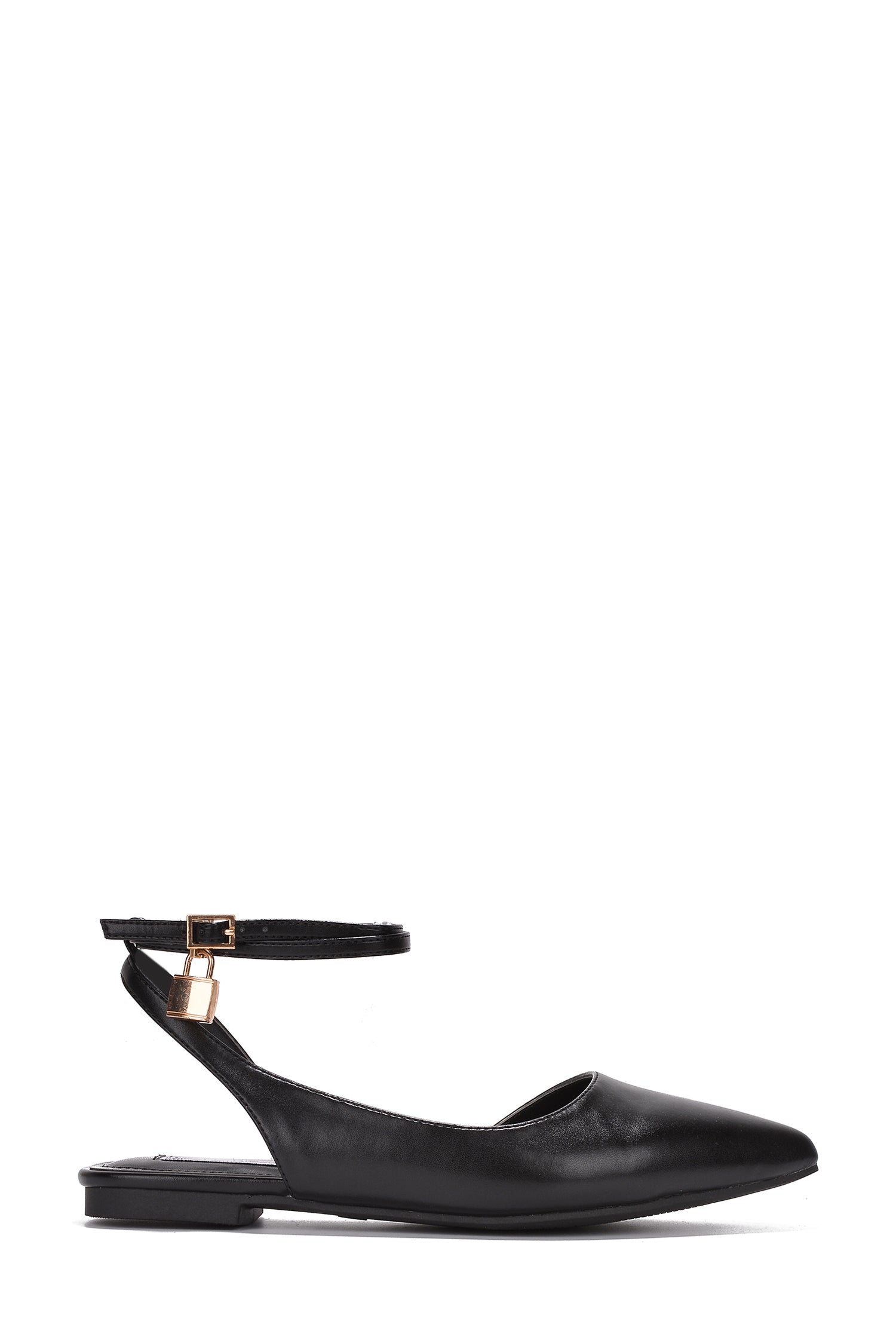 UrbanOG - Winni Pointed Toe Flats with Adjustable Ankle Strap and Lock and - FLATS