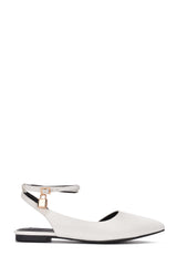Winni Pointed Toe Flats with Adjustable Ankle Strap and Lock and