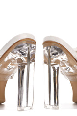 Zimmer Clear Square Toe Block High Heels